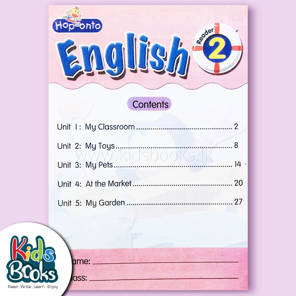 Hop onto English Reader 3 Book Content Page