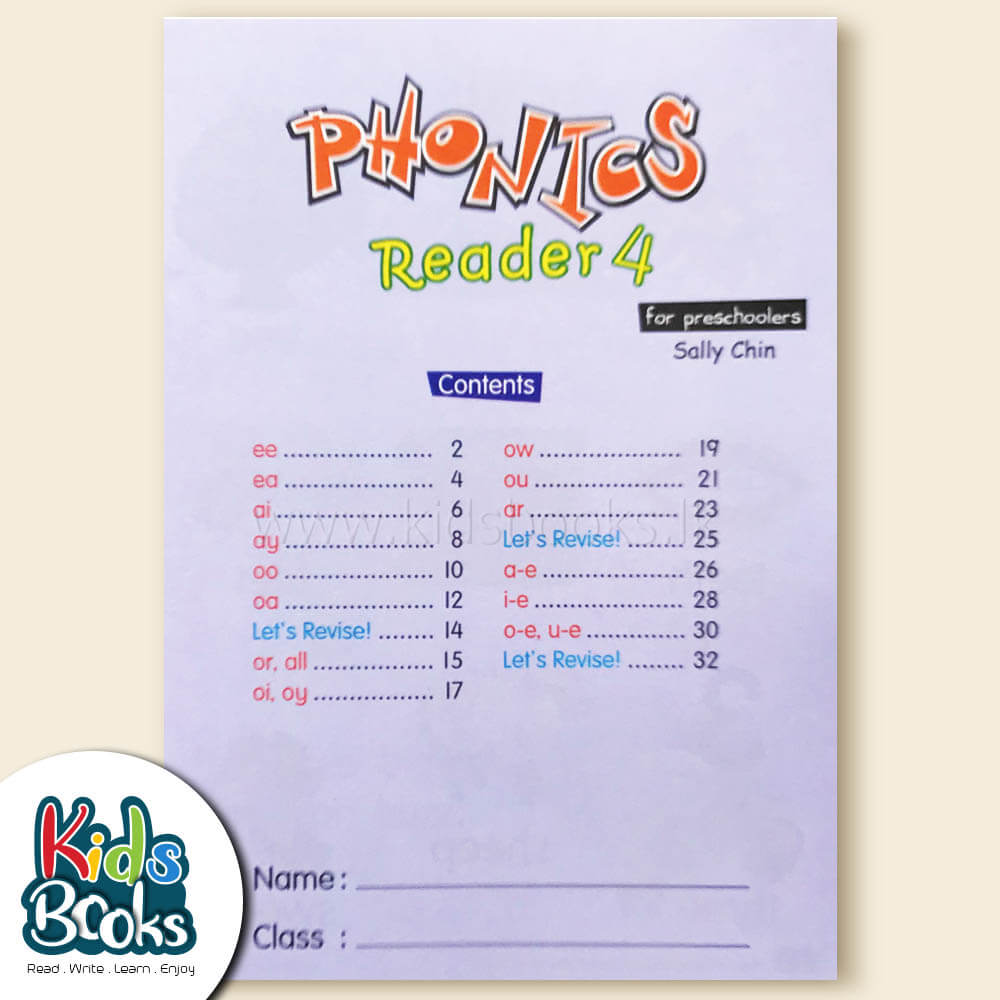 Phonics Reader 4 Book Content Page
