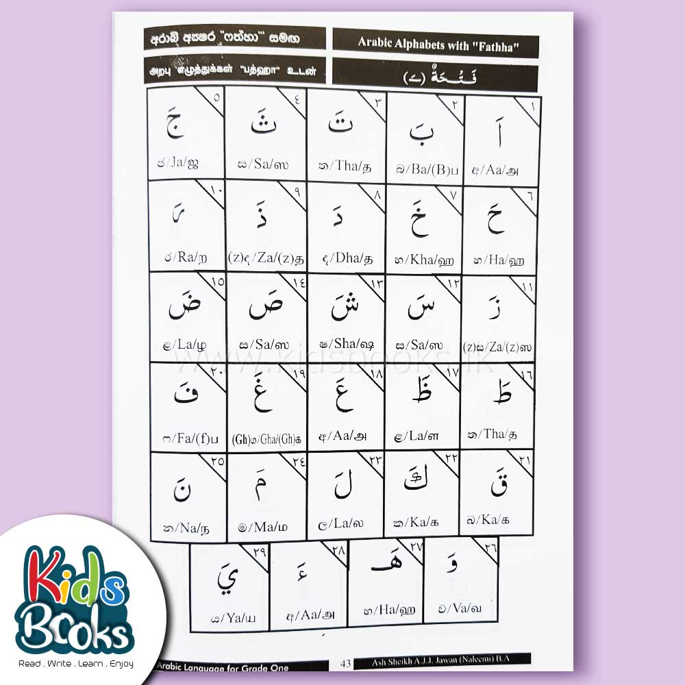 Arabic Grade 01 by Ash Sheikh J. Jawan Page (Inside)